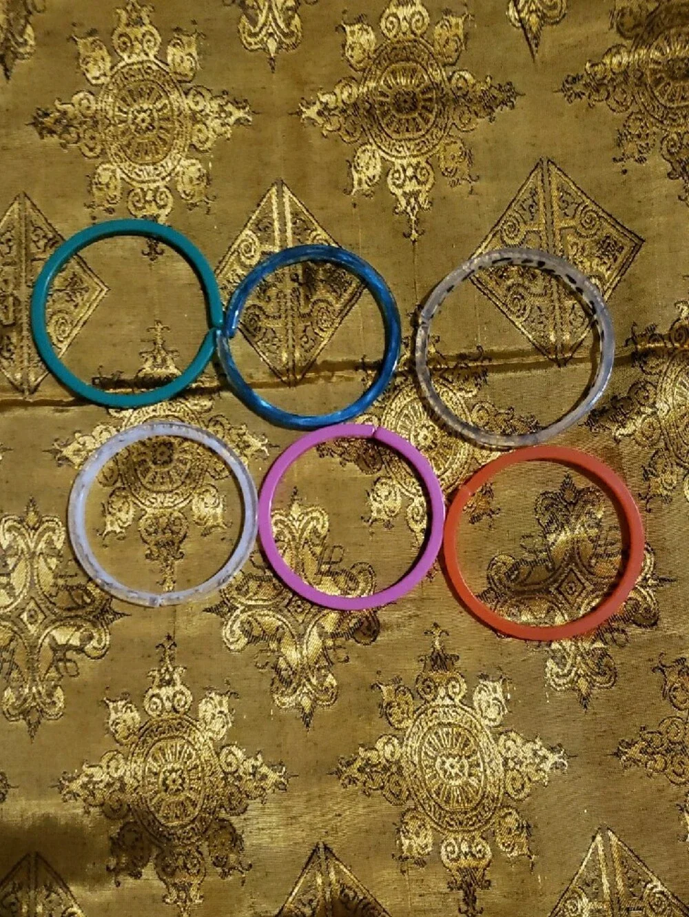 Vintage Retro Colorful Acrylic Bangle Bracelet Set-BOGO Set